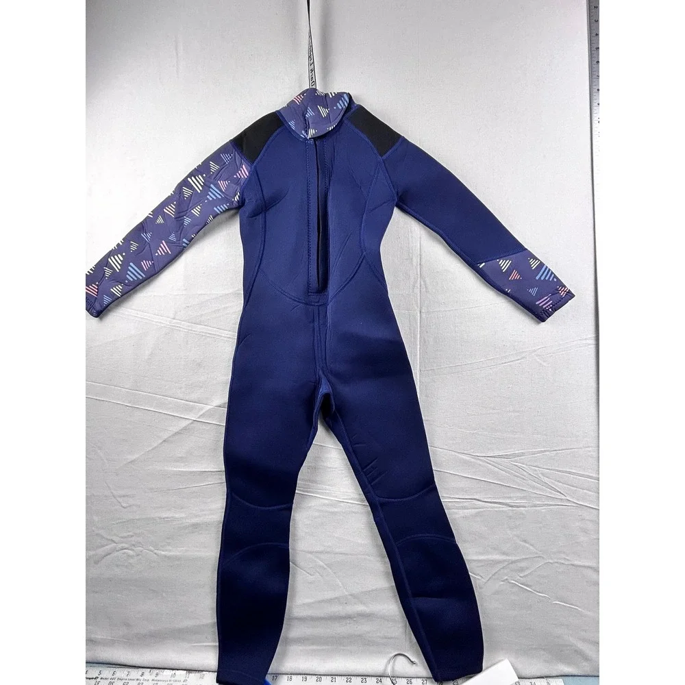 Dark Lightning Kids Wetsuit Size 8 Blue Neoprene Full Body Long Sleeve‎ Surfing